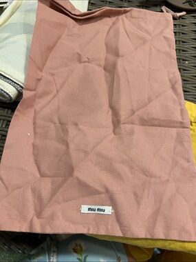 Miu Miu soft mauve Pink Drawstring Dust Bag
